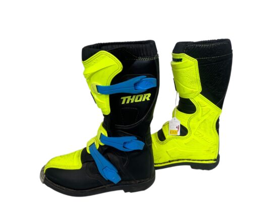 Blitz Xp Dirt Bike Boots - Yellow Mx Sole Us Size Youth 04 - Image 4