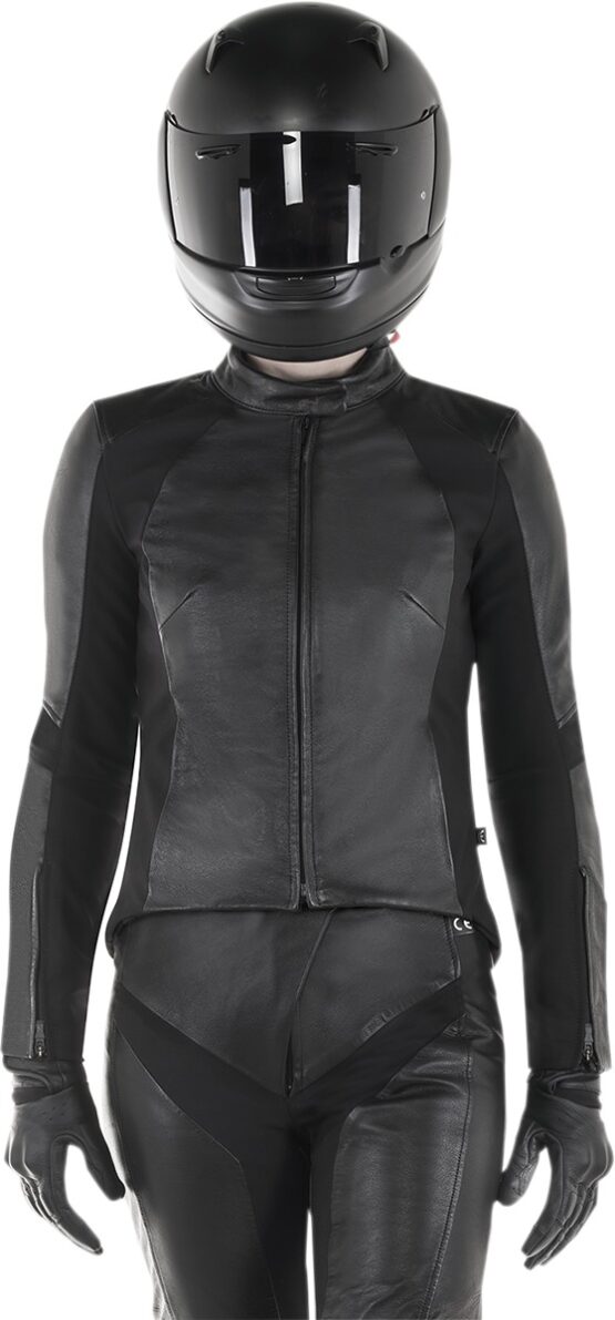 Women's Vika V2 Leather Street Riding Jacket Black US X-Large - Image 2