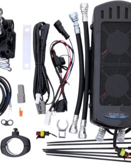 UltraCool Side Mount Oil Cooler Gloss Black For Indian