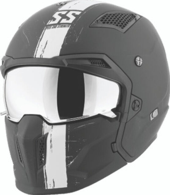 SS2400 Tough As Nails Helmet Black/White - Small by Speed and Strength