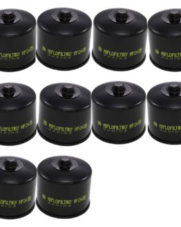 HifloFiltro Racing Oil Filter HF124RC - Replaces 16097-0009 For Kawasaki H2/H2R - 10 Pack