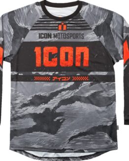 ICON Tigersblood Jersey 3XL Men's Black Camo Gray