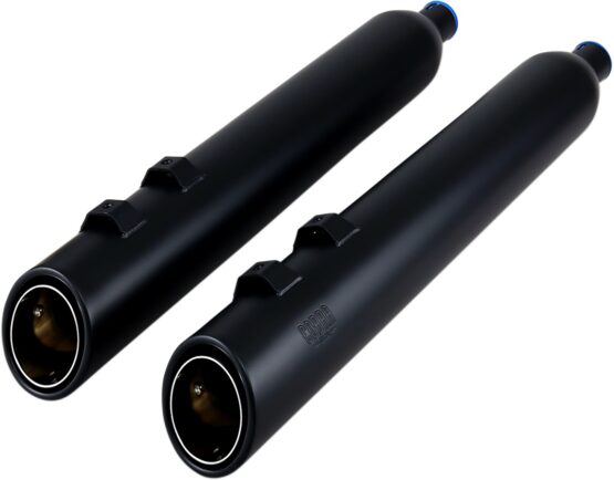 Cobra 909 Uppercut Slip-On Mufflers Black Fits FLH/FLT 1995-2016
