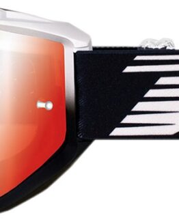 3450 White / Black Riot OTG Goggles - Dual Mirrored Lens