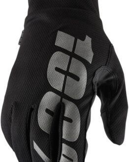 100% Men's Hydromatic Waterproof Gloves - Black, Small