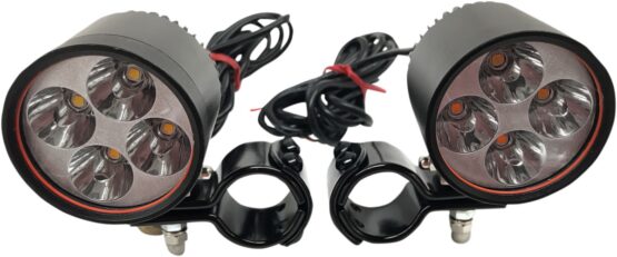 2" LED Driving Light Kit w/ 1-1/4" Clamps - Black