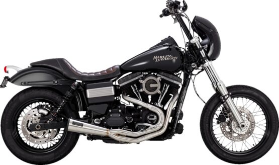 Vance & Hines 2-into-1 Upsweep Exhaust System Brushed For Harley Dyna - Image 2