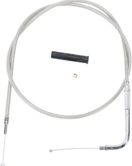 Drag Specialties Stainless Braided Throttle Cable 42.5in For Harley-Davidson