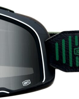 100% Barstow Goggle Adult Smoke Lens Black/White/Green Unisex