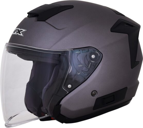 FX-60 Open Face Street Helmet Gray Medium - Image 3