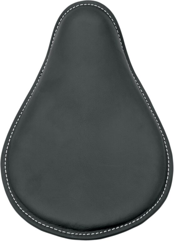 Drag Specialties Small Low-Profile Spring Solo Seat Black/White Stitch - Image 2
