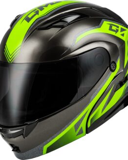 GMAX MD-01 Volta Modular Helmet Black/Silver/Green Small