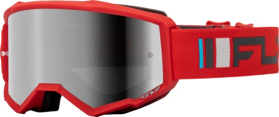 Fly Racing Youth Zone Goggle Red/Charcoal Silver Mirror Lens