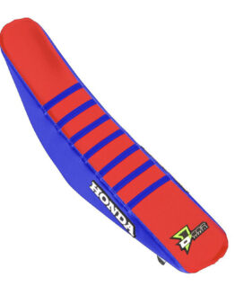 D'Cor Seat Cover Blue/Red with Blue Ribs Fits 17-20 Honda CRF