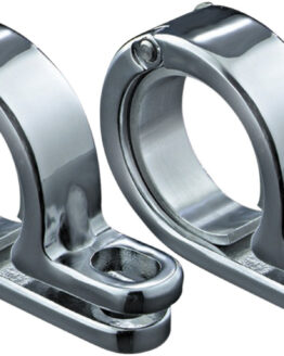 7/8" or 1" P-Clamp Set, Chromed Stainless Steel w/ Hinge - Pair of 4018