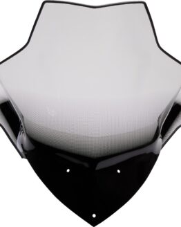 Powermadd Cobra Mid Windshield Clear/Black 17in For Arctic Cat ProCross/ProClimb