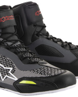 Alpinestars Faster-3 Knit Motorcycle Shoe Black Gray Yellow Fluo Size 9