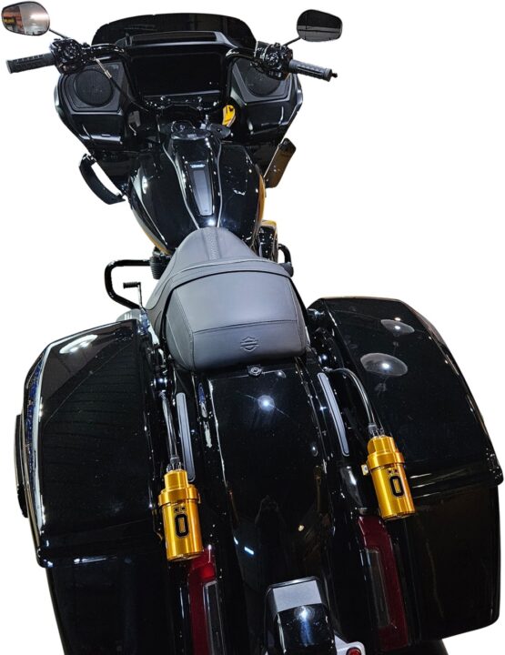 Ohlins STX 36 Blackline Rear Shocks Pair Black Harley Touring For FL Models - Image 2