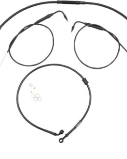 Burly Brand Black Control Cable Kit For Clubman Bars (Non-ABS) Sportsters