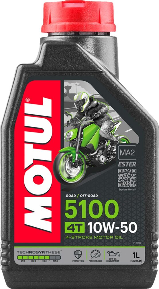 Motul 5100 10W50 4T Synthetic Blend Engine Oil 1L - Image 2
