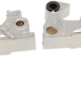 Drag Specialties Slotted Wide Blade Lever Set Chrome For Harley-Davidson