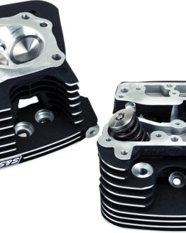 S&S Black Super Stock Cylinder Heads Kit 90-1504