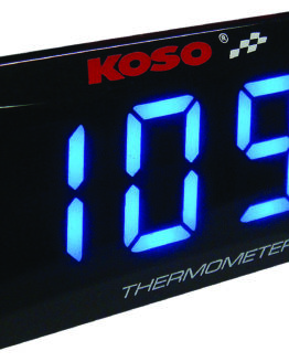 KOSO Super Slim Temperature Gauge Blue LCD Display