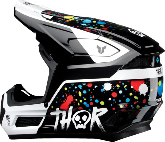 Thor Youth Fleet Splat Helmet - Small, Black - Image 2