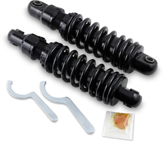 Drag Specialties Premium 10.5in Black Rear Shocks For 91-17 Harley Dyna