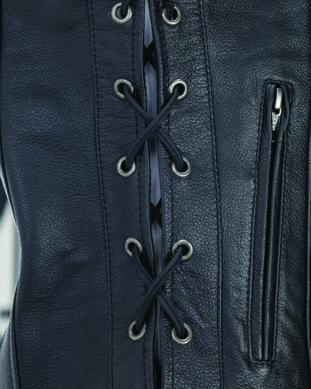 Kuryakyn Sapphire Leather Vest Black Womens Small - Image 5