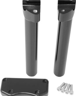 Drag Specialties Buffalo Handlebar Riser & Top Clamp Kit Black 10in