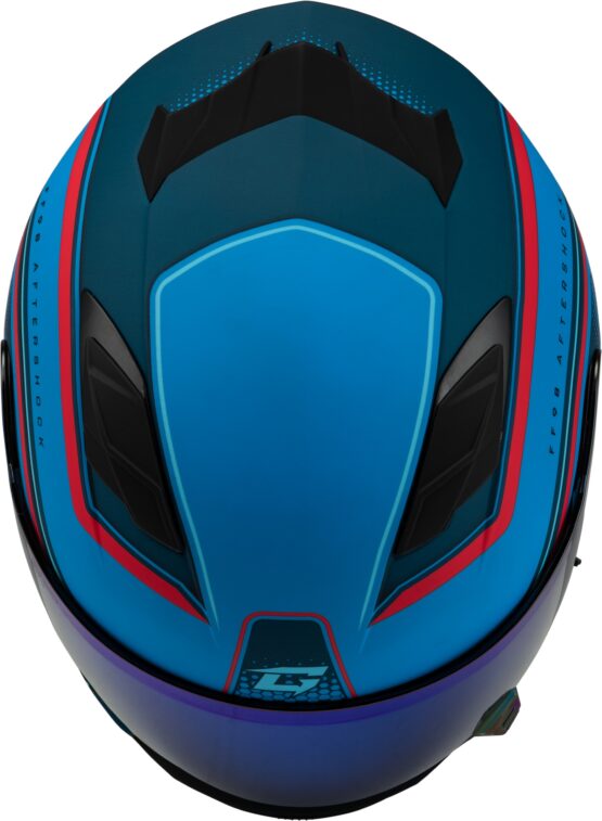GMAX FF-98 Aftershock Full Face Helmet Matte Blue/Red Small - Image 2