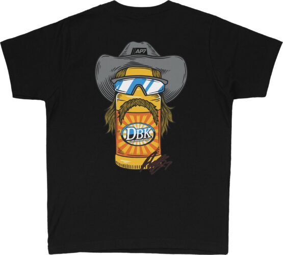 DBK Stache Mullet Moto Youth Tee Black Youth Large - Image 2