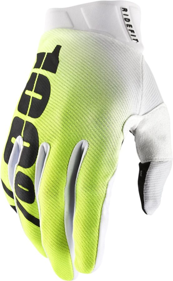 100% Ridefit KORP Gloves Men's Medium Korpo Yellow/White