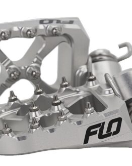 FLO Motorsports Low Footpegs Silver For Yamaha/Sherco Offroad Models
