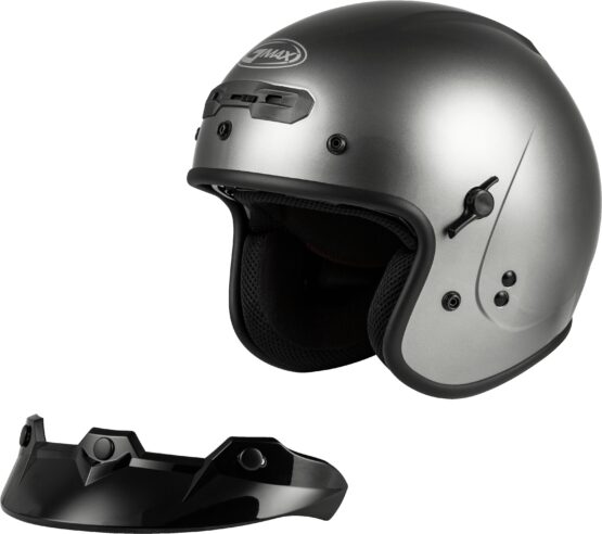 GMAX GM-32 Open-Face Helmet Titanium Small - Image 3