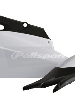 Plastic Side Number Plate - Black/White