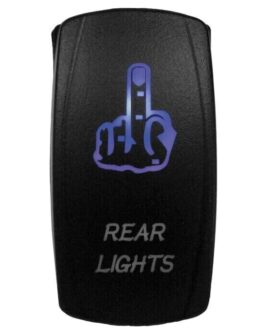 Lighted Switch Finger Rear Light On/Off Blue
