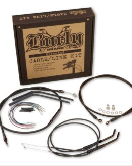 Burly Brand Black Control Cable Kit for 12" Ape Hangers