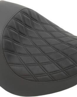 Double Diamond Vinyl Solo Seat Black Low