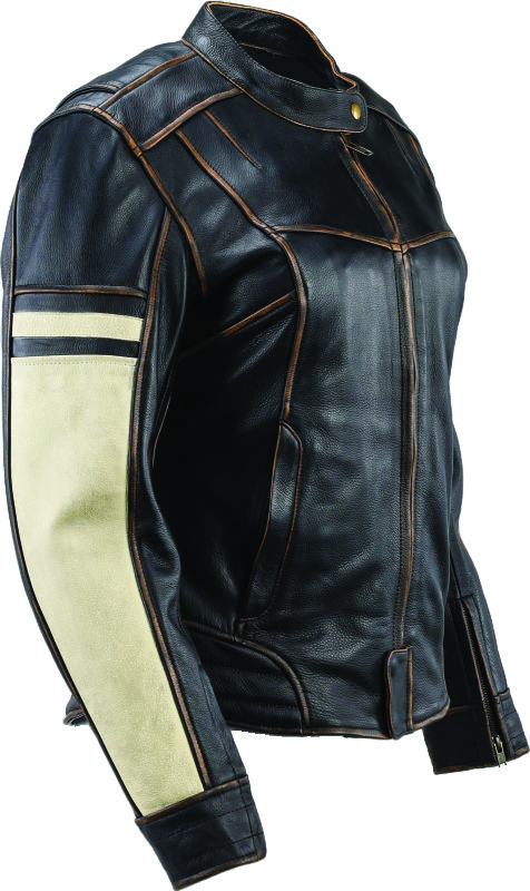 Kuryakyn Dame Vintage Leather Jacket Black Womens Small - Image 6