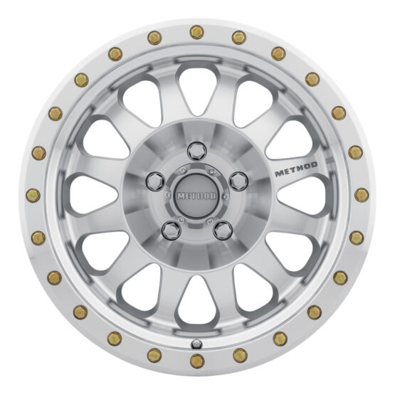 MR304 Double Standard 17x8.5 0mm Offset 5x5 94mm CB Machined/Clear Coat Wheel