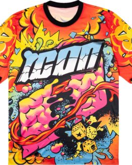 ICON Scatterbrain Jersey Men's 2XL Orange/Yellow