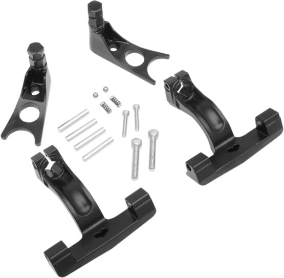 Black Passenger Floorboard Mounts Kit