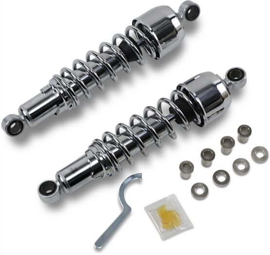 Drag Specialties 13in Chrome Rear Shock Absorbers Pair For Harley