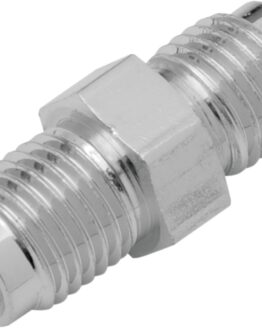 Chrome Line Fitting -3 AN Male,3/8-24 SAE Inverted Flare Male
