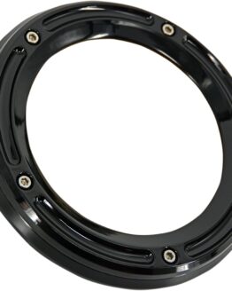 Trask Assault Derby Cover Gloss Black For Harley Big Twin