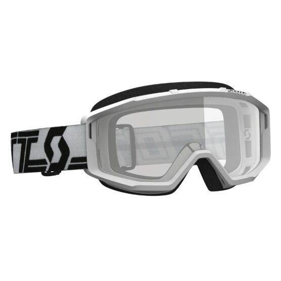 Scott Primal Goggles White/Black Clear Lens Small Frame Unisex