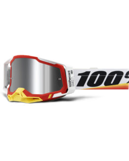 100% Racecraft 2 Goggles Mirror Silver Flash Adult Arsham Red