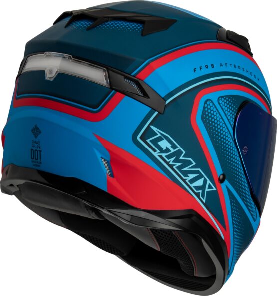 GMAX FF-98 Aftershock Full Face Helmet Matte Blue/Red Small - Image 3